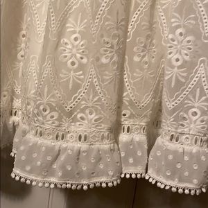 MAJE White Short Dress Polyester, Viscose, Cotton